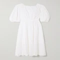 Carolina Herrera - Pleated Broderie Anglaise Cotton Midi Dress - White - US2