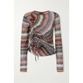 Missoni - Gathered Cutout Crochet-knit Cotton-blend Top - Multi - IT38