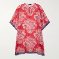 Etro - Floral-print Crepon Kaftan - Red - One size