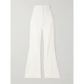 Balmain - Stretch-crepe Wide Leg Pants - White - FR46
