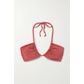 Mara Hoffman - + Net Sustain Yayi Halterneck Bikini Top - Red - x small