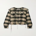 R13 - Distressed Checked Cotton-flannel Shirt - Beige - small