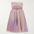 Ralph Lauren Collection - Leanne Strapless Pleated Silk-georgette Midi Dress - Pink - US8