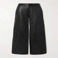 L'AGENCE - Livvy Leather Wide-leg Pants - Black - US12