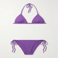 Lisa Marie Fernandez - + Net Sustain Seersucker Triangle Bikini - Violet - 0