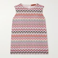 Missoni - Striped Metallic Crochet-knit Mini Dress - Pink - IT42