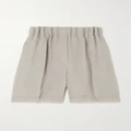 Brunello Cucinelli - Gathered Cotton-voile Shorts - Light brown - IT48