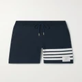 Thom Browne - Striped Cotton-jersey Shorts - Navy - IT36