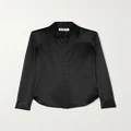 SAINT LAURENT - Silk-satin Shirt - Black - FR38