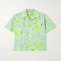 Marni - Floral-print Cotton-poplin Shirt - Blue - IT42