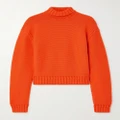 Ferragamo - Cotton-blend Turtleneck Sweater - Orange - x small
