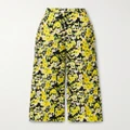 Adam Lippes - Cropped Floral-print Wool And Silk-blend Straight-leg Pants - Yellow - US2