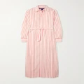 Ralph Lauren Collection - Ysabella Striped Cotton-poplin Maxi Shirt Dress - Pink - US0