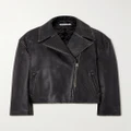 Acne Studios - Distressed Leather Biker Jacket - Black - EU 32