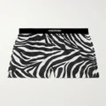 TOM FORD - Velvet-trimmed Zebra-print Silk-blend Satin Shorts - Zebra print - small