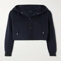 Theory - Cropped Wool And Cashmere-blend Felt Hooded Jacket - Navy - medium