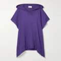 Lisa Marie Fernandez - + Net Sustain Oversized Crinkled Linen-blend Gauze Poncho - Purple - XS/S