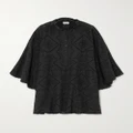 Miguelina - Rowena Scalloped Broderie Anglaise Cotton Tunic - Black - small