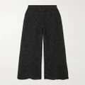 Miguelina - Alegra Cropped Scalloped Broderie Anglaise Cotton Pants - Black - x small