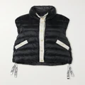 Max Mara - The Cube Quilted Two-tone Shell Down Vest - Black - UK 2