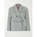 Thom Browne - Double-breasted Checked Cotton-tweed Jacket - Gray - IT40