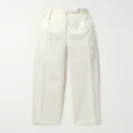 Thom Browne - Mid-rise Cotton-twill Wide-leg Pants - White - IT36