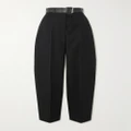 Alexander Wang - Belted Pleated Wool Tapered Pants - Black - US2