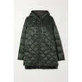 Max Mara - The Cube Hooded Quilted Shell Down Jacket - Dark green - UK 12