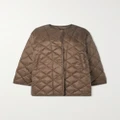 Max Mara - The Cube Quilted Shell Down Jacket - Brown - UK 12