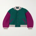 Acne Studios - Color-block Padded Wool-blend Felt Jacket - Green - x small