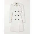 TOM FORD - Double-breasted Leather Trench Coat - Ivory - IT38