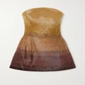Oscar de la Renta - Strapless Bead-embellished Mesh Mini Dress - Multi - US2