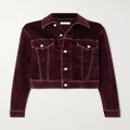 Rabanne - Distressed Cotton-blend Velvet Jacket - Red - FR36