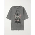 Acne Studios - Printed Cotton-jersey T-shirt - Black - medium