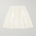 Simone Rocha - Bow-embellished Ruffled Cloqué Midi Skirt - White - UK 8