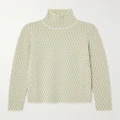 Joseph - Fine Alcove Jacquard-knit Merino Wool Turtleneck Sweater - Light green - x small