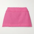 Dolce & Gabbana - Frayed Wool-blend Tweed Mini Skirt - Pink - IT36