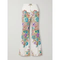 Etro - Floral-print Cotton-blend Crepe Flared Pants - Multi - IT36
