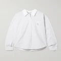 Acne Studios - Embroidered Pinstriped Cotton-poplin Shirt - White - EU 38