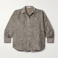 Brunello Cucinelli - Bead-embellished Floral-print Silk-charmeuse Shirt - Green - x small
