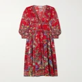 Camilla - Embellished Floral-print Silk Crepe De Chine Maxi Dress - Red - x small