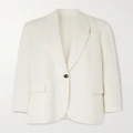 Brunello Cucinelli - Single-breasted Herringbone Cotton And Linen-blend Blazer - White - IT40
