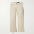 Proenza Schouler - Ellsworth Belted High-rise Straight-leg Jeans - White - 24