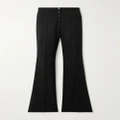COURREGES - Pinstriped Stretch-wool Flared Pants - Black - IT40