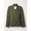 L'AGENCE - Kenzie Double-breasted Faille Blazer - Forest green - US4