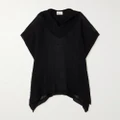 Lisa Marie Fernandez - + Net Sustain Hooded Asymmetric Linen-blend Gauze Kaftan - Black - XS/S