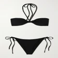 Lisa Marie Fernandez - + Net Sustain Gathered Crepe Halterneck Bikini - Black - 1