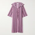 Lisa Marie Fernandez - + Net Sustain Beach Cape Striped Linen-blend Maxi Dress - Pink - 1