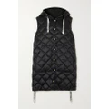 Max Mara - The Cube Hooded Grosgrain-trimmed Quilted Shell Down Vest - Black - UK 8