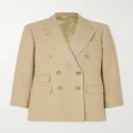 Gucci - Double-breasted Wool-jacquard Blazer - Camel - IT36